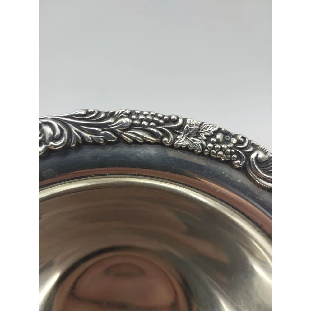 Antique EGW&S 1035 Silver Plated Bowl EG Webster & Son Floral Ornate Vintage